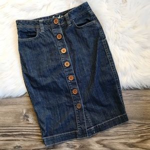Boden Skirts - Boden Button Front Denim Pencil Skirt Boden Skirts - Boden Button Front Denim Pencil Skirt